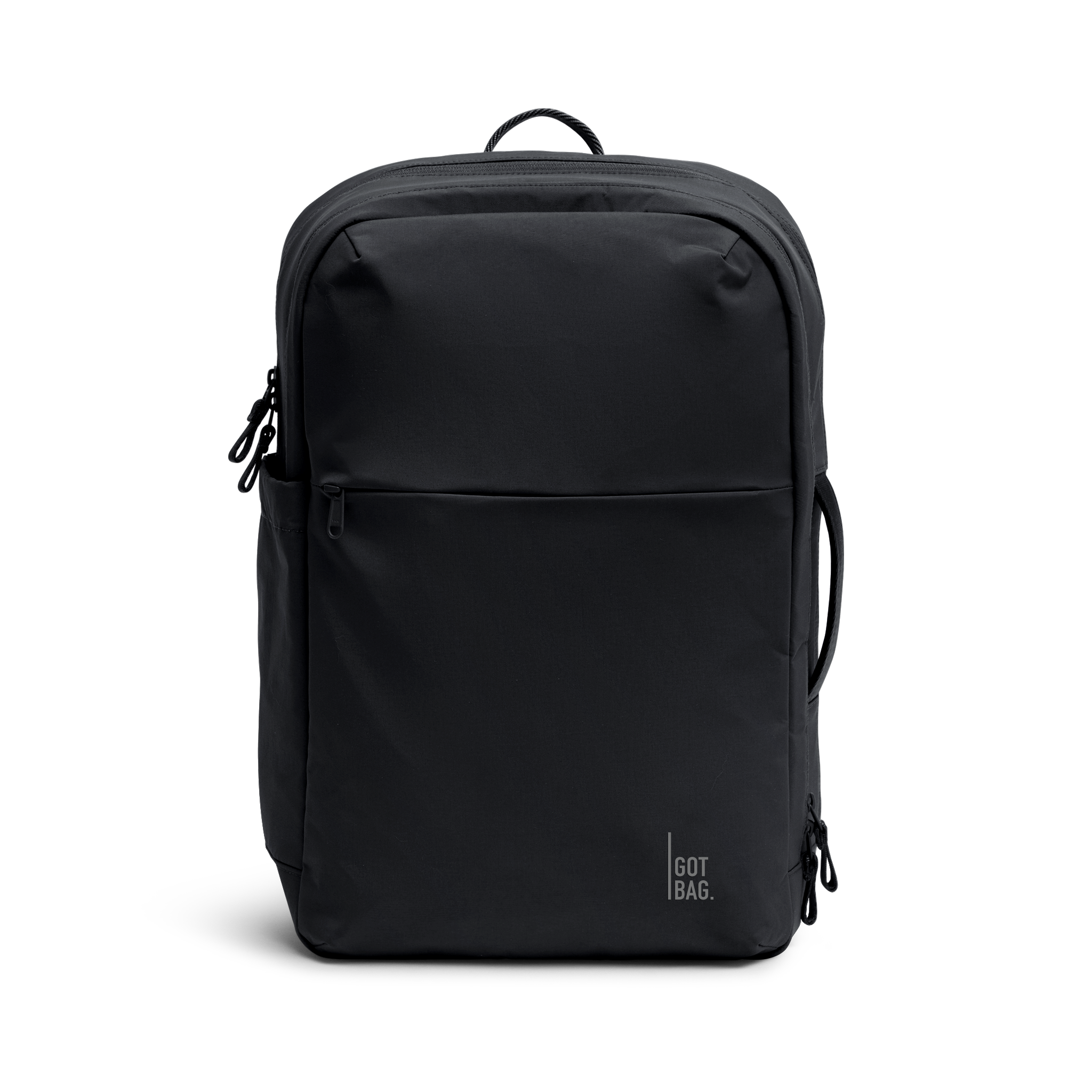 BP0191MO COMMUTERPACK Rucksack in black (Schwarz) als Studioaufnahme in Frontansicht.
