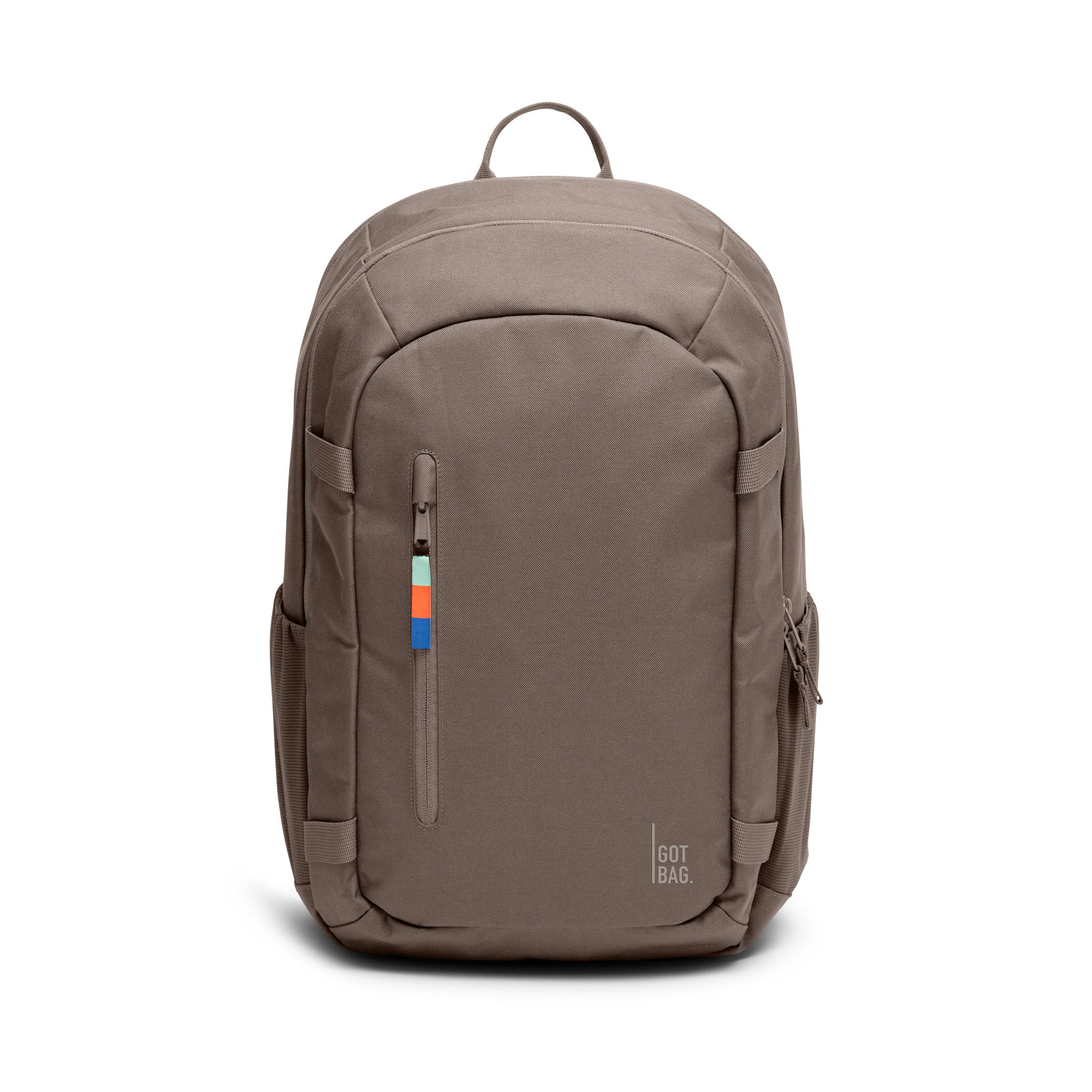 HYBRID PACK rugzak in oyster (Klassiek taupe-bruin) als studio-opname in vooraanzicht.