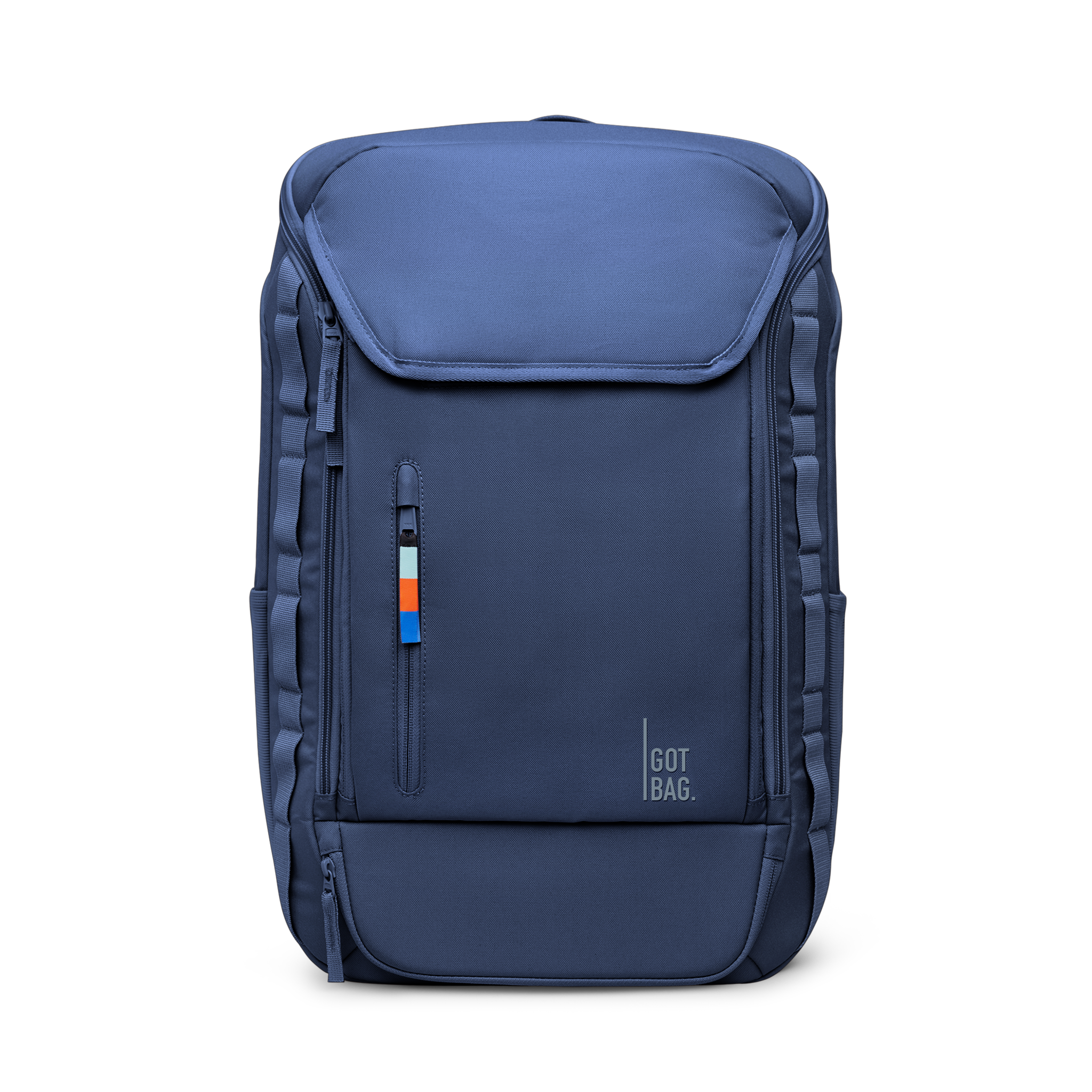 PRO PACK TRAVEL zaino in ocean blue (blu marino) come scatto in studio con vista frontale.