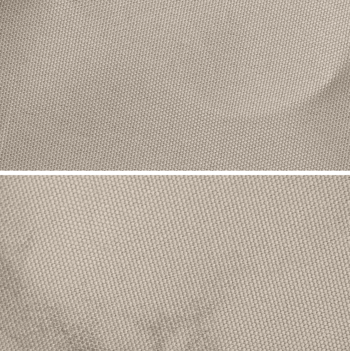 PDP Accessoires in scallop (helles Beige) als detaillierte Nahaufnahme der gleichmäßigen, dicht gewebten Stofftextur mit feinen Fasern.