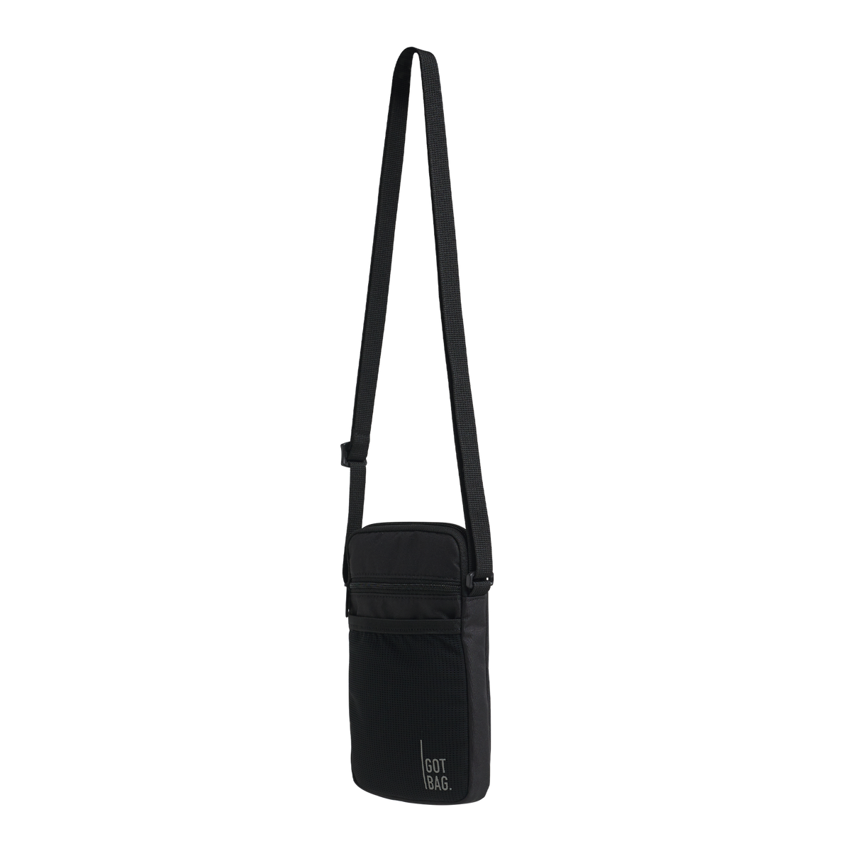 NANO BAG Tasche in black (Schwarz) in diagonaler Ansicht.