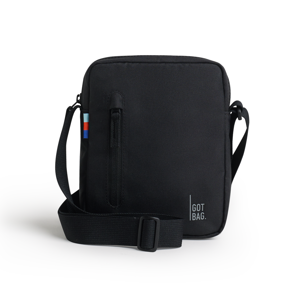PUSHER BAG Tasche in black (Schwarz) als Studioaufnahme in Frontansicht.