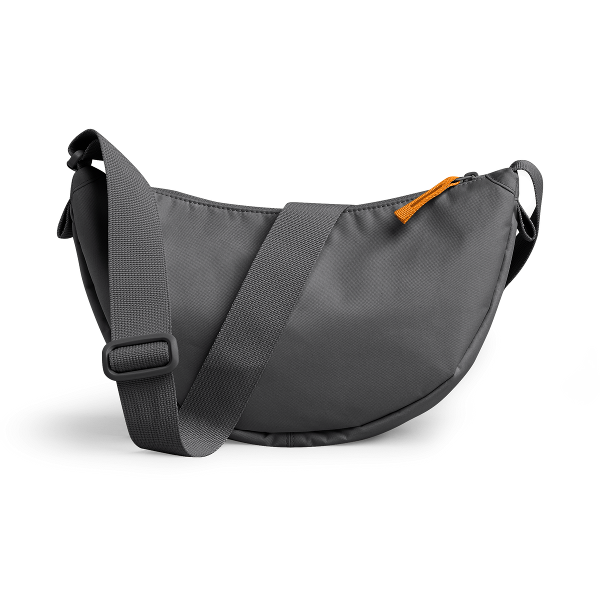 MOON BAG SMALL SeaLegacy Monochrome Edition Tasche in shark (Dunkelgrau) als Rückansicht.