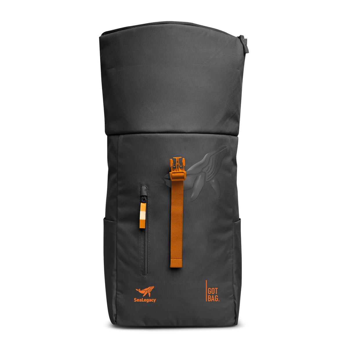 ROLLTOP EASY Rucksack in shark (Dunkelgrau) als Studioaufnahme in Frontansicht.