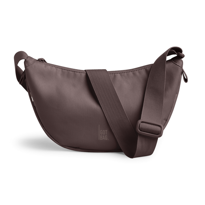 MOONBAGSMALLMONOCHROME bag in sealion as studio shot, front view.