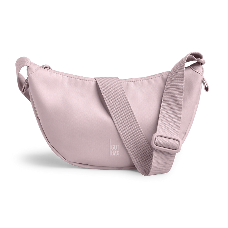 MOONBAGSMALLMONOCHROME bag in pinkdolphin () as studio shot in front view.