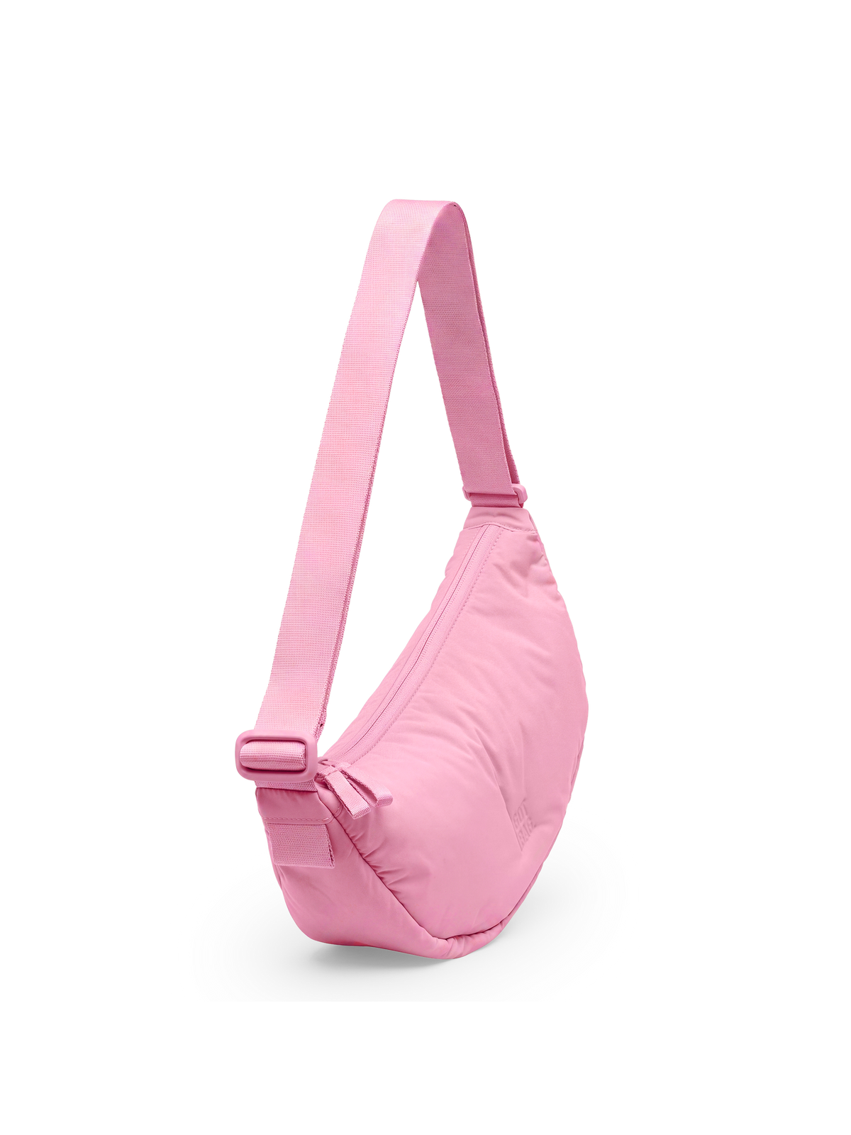 CLOUD MOON BAG SMALL Tasche in sea rose als Studioaufnahme in Diagonalansicht.