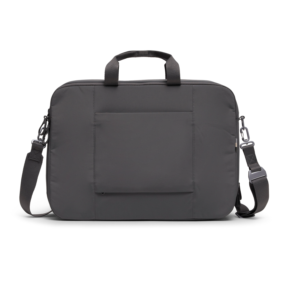 COMMUTER BAG Tasche in shark (Dunkelgrau), Studioaufnahme in Rückansicht.