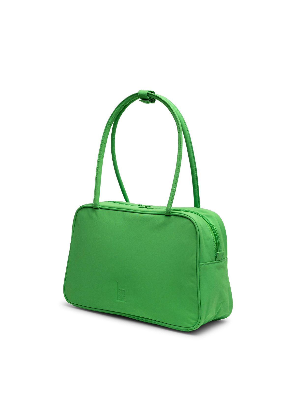 STRIKE BAG Tasche mit zwei Tragegriffen und sichtbaren Reißverschlüssen, in diagonaler Ansicht, auf weißem Hintergrund.