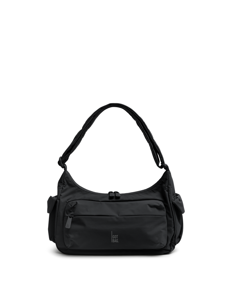 POCKETBAGSMALL bag in black (classic black) as studio shot in front view.