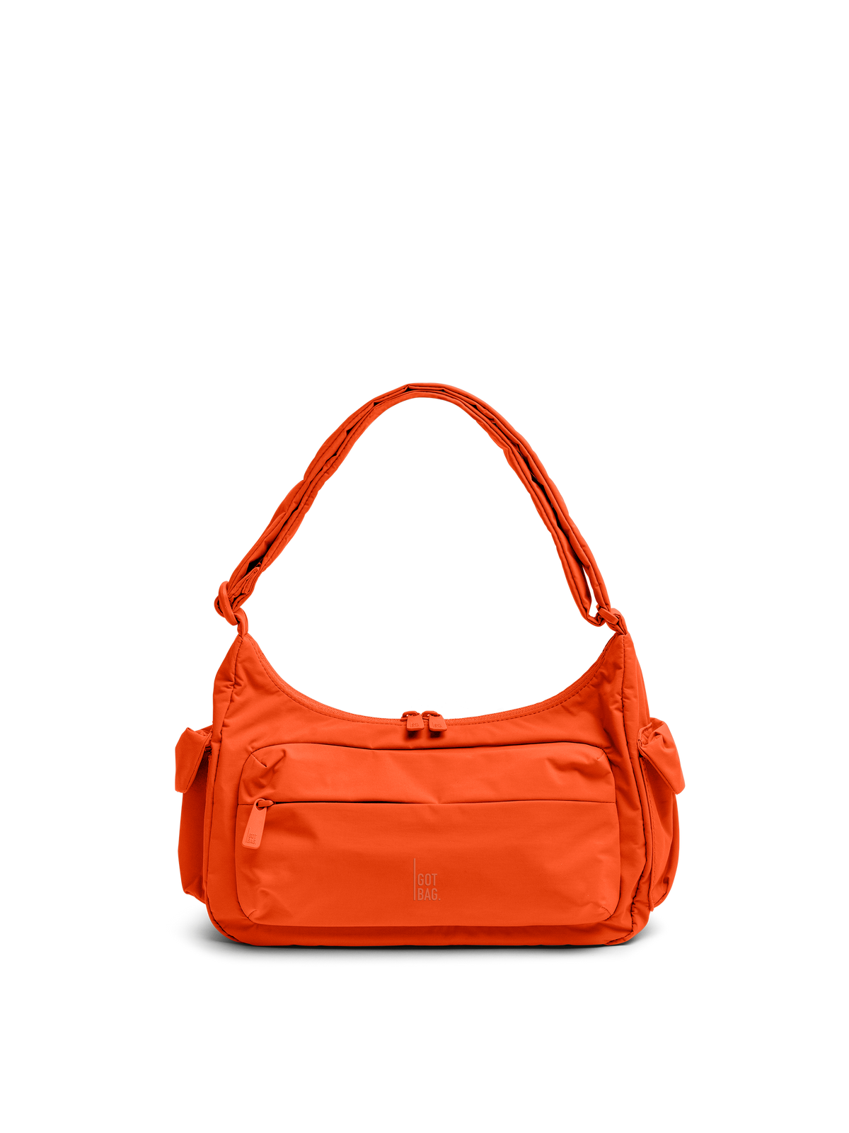POCKETBAGSMALL Torba in hot coral (jasnopomarańczowy) jako zdjęcie studyjne z przodu.