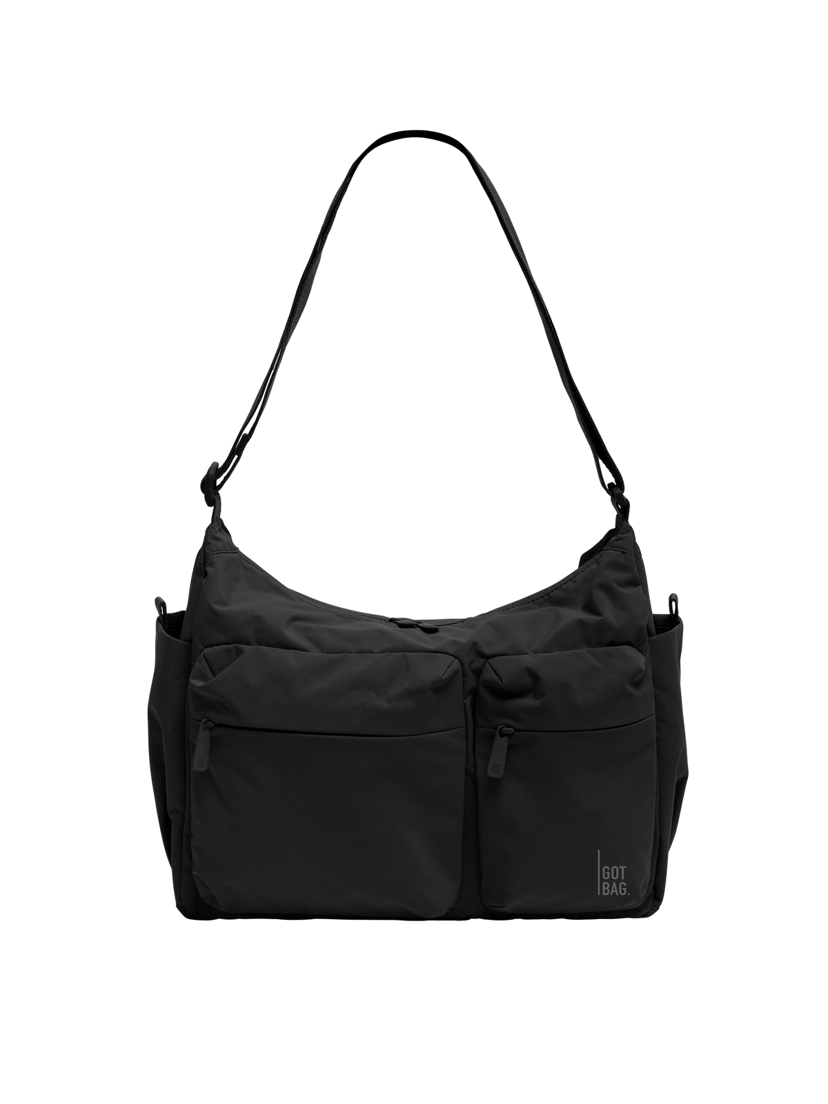 POCKETSLINGBAG torba in black (Czarny) jako zdjęcie studyjne z przodu.