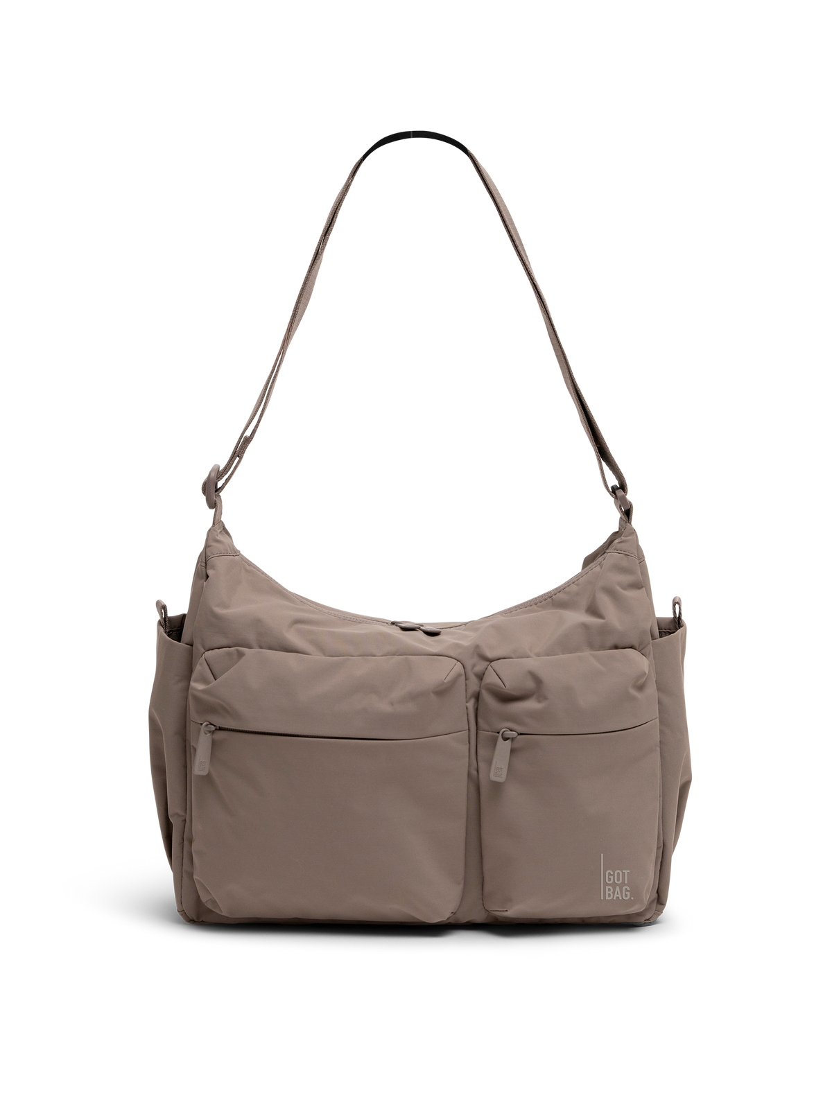 POCKETSLINGBAG torba w oyster (klasyczny brązowo-szary) jako ujęcie studyjne z przodu.