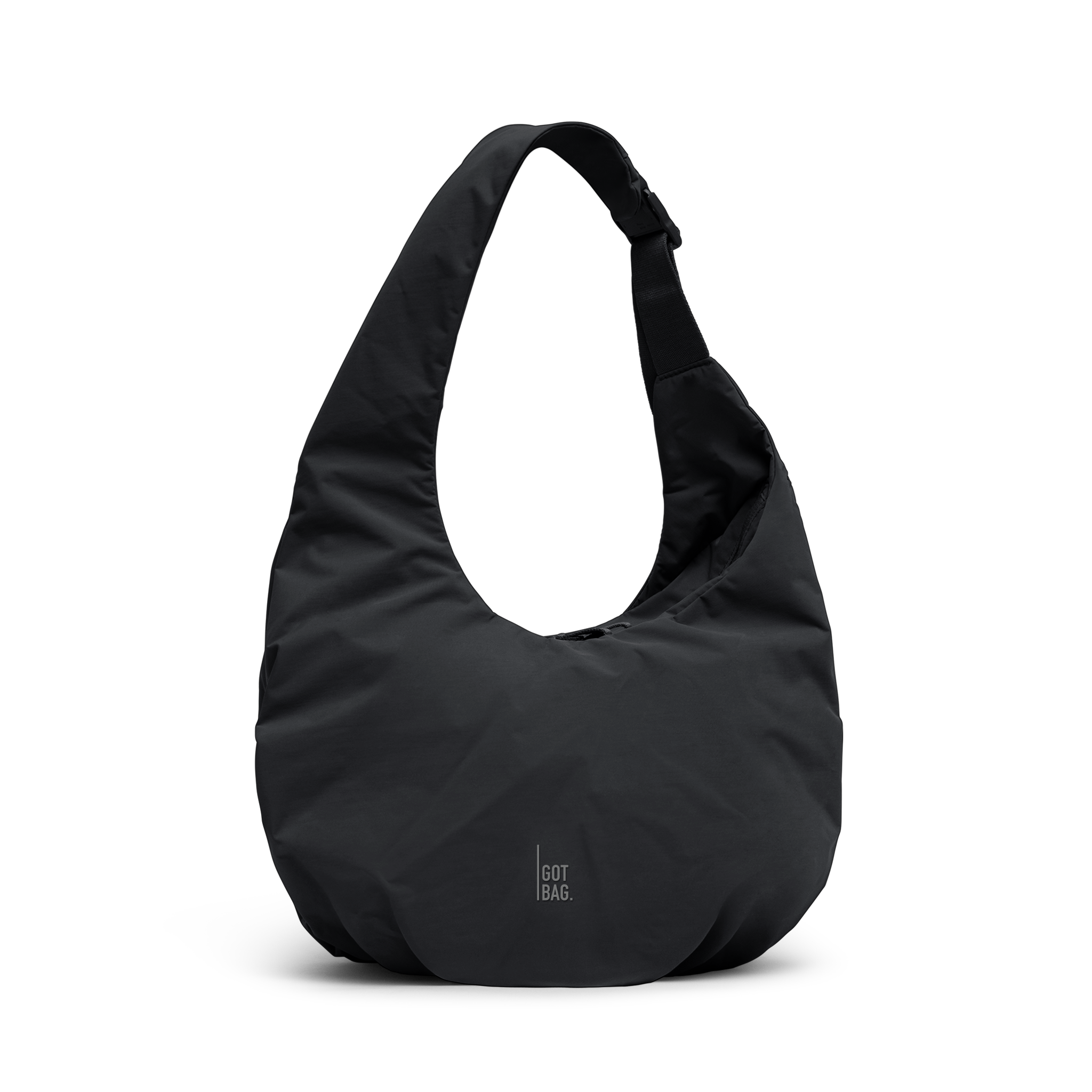 FULLMOONBAG Tasche in black (Schwarz) als Studioaufnahme in Frontansicht.