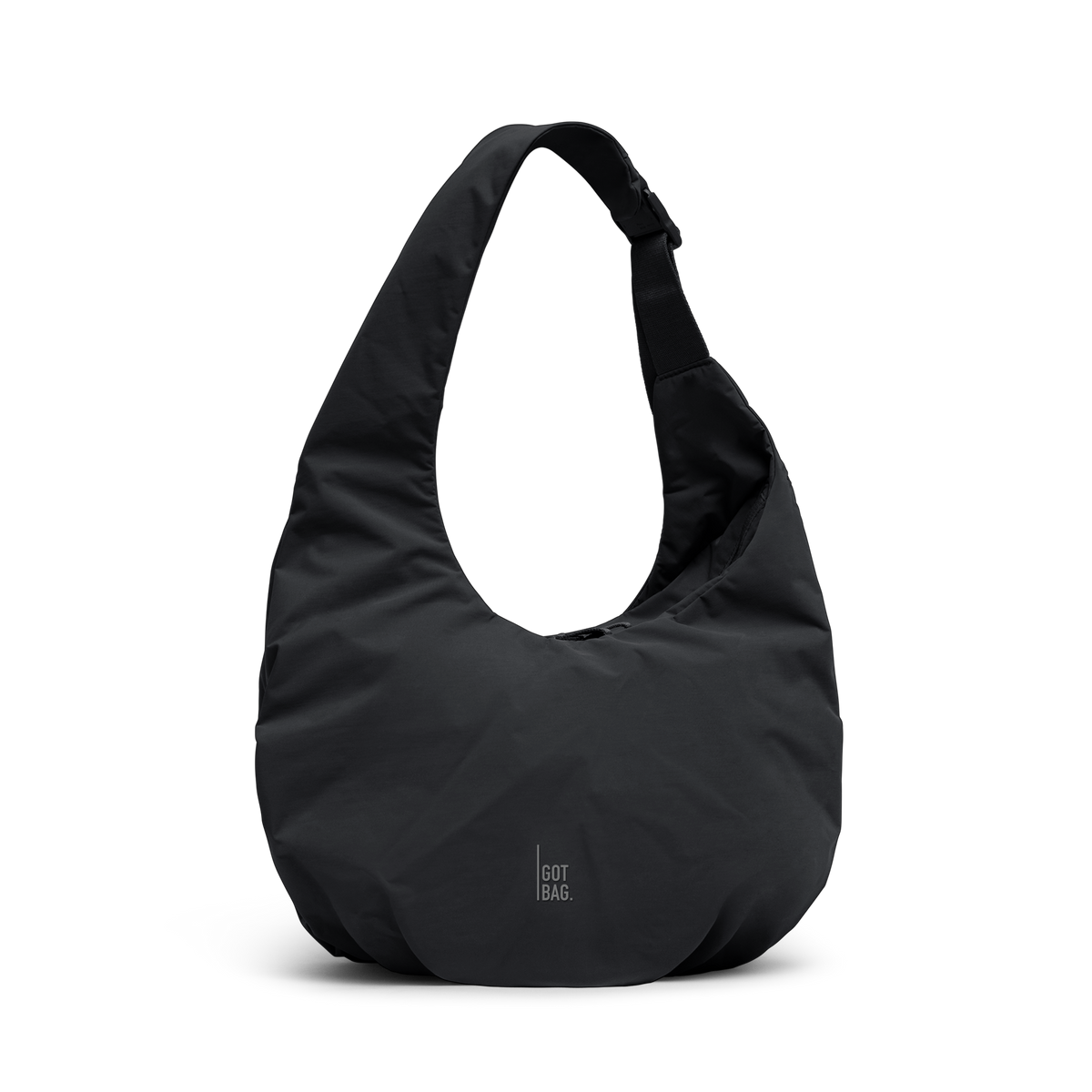 FULL MOON BAG bolso en black (Negro) como toma de estudio en vista frontal.