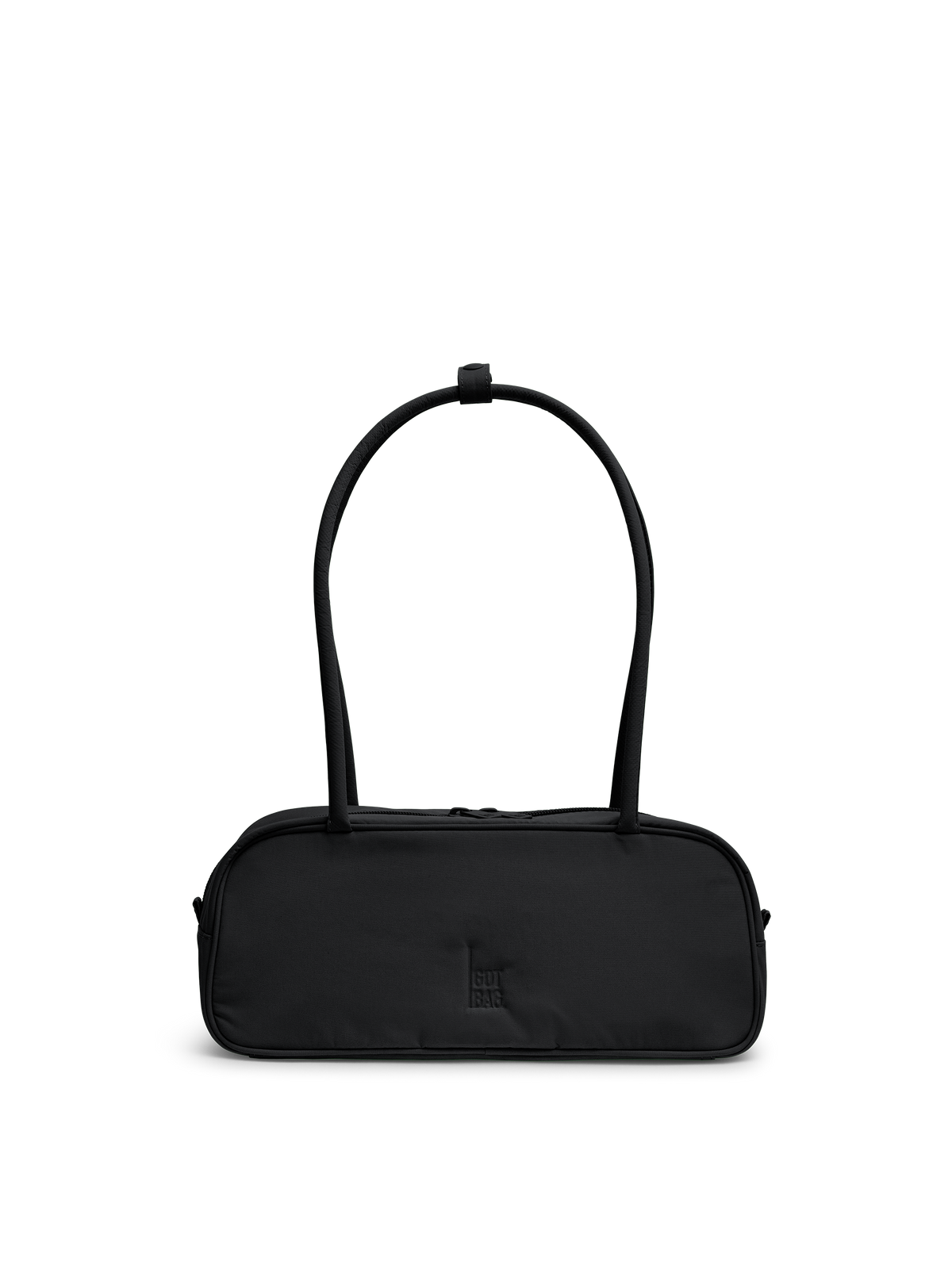 STRIKEBAGSMALL Tasche in black (Schwarz) als Studioaufnahme in Frontansicht.