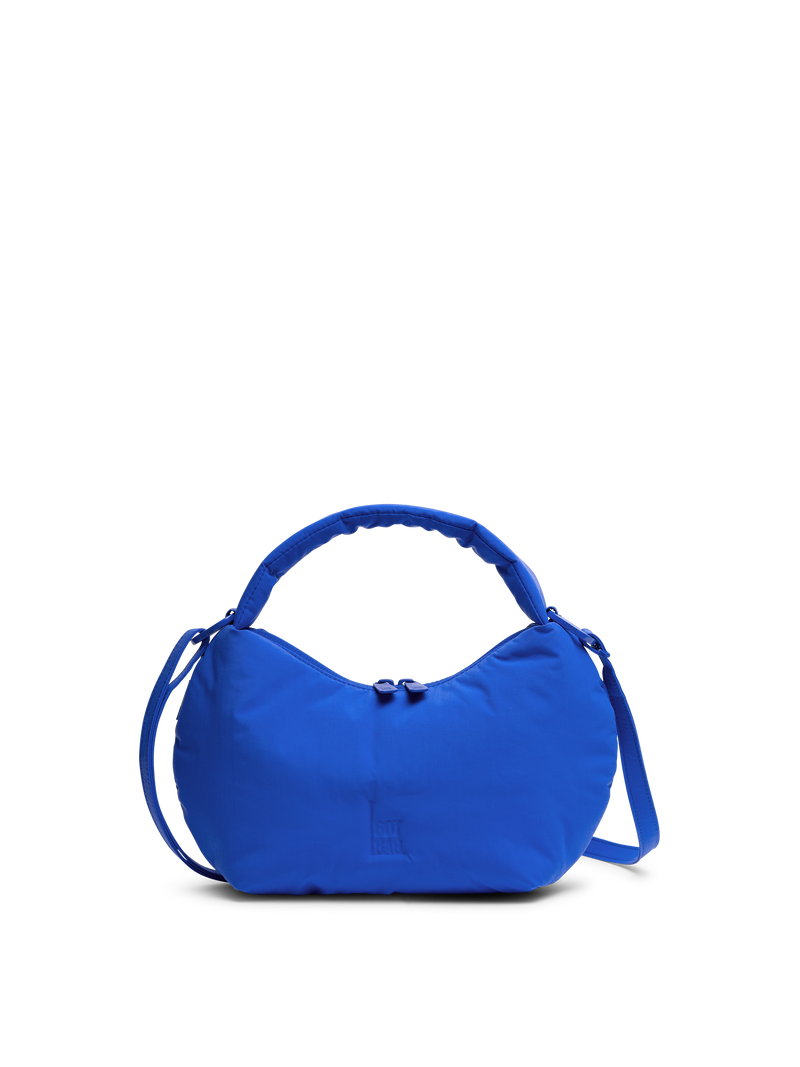 CLOUD BEAD BAG sac en cobalt (bleu cobalt lumineux) en prise de vue studio en vue de face.