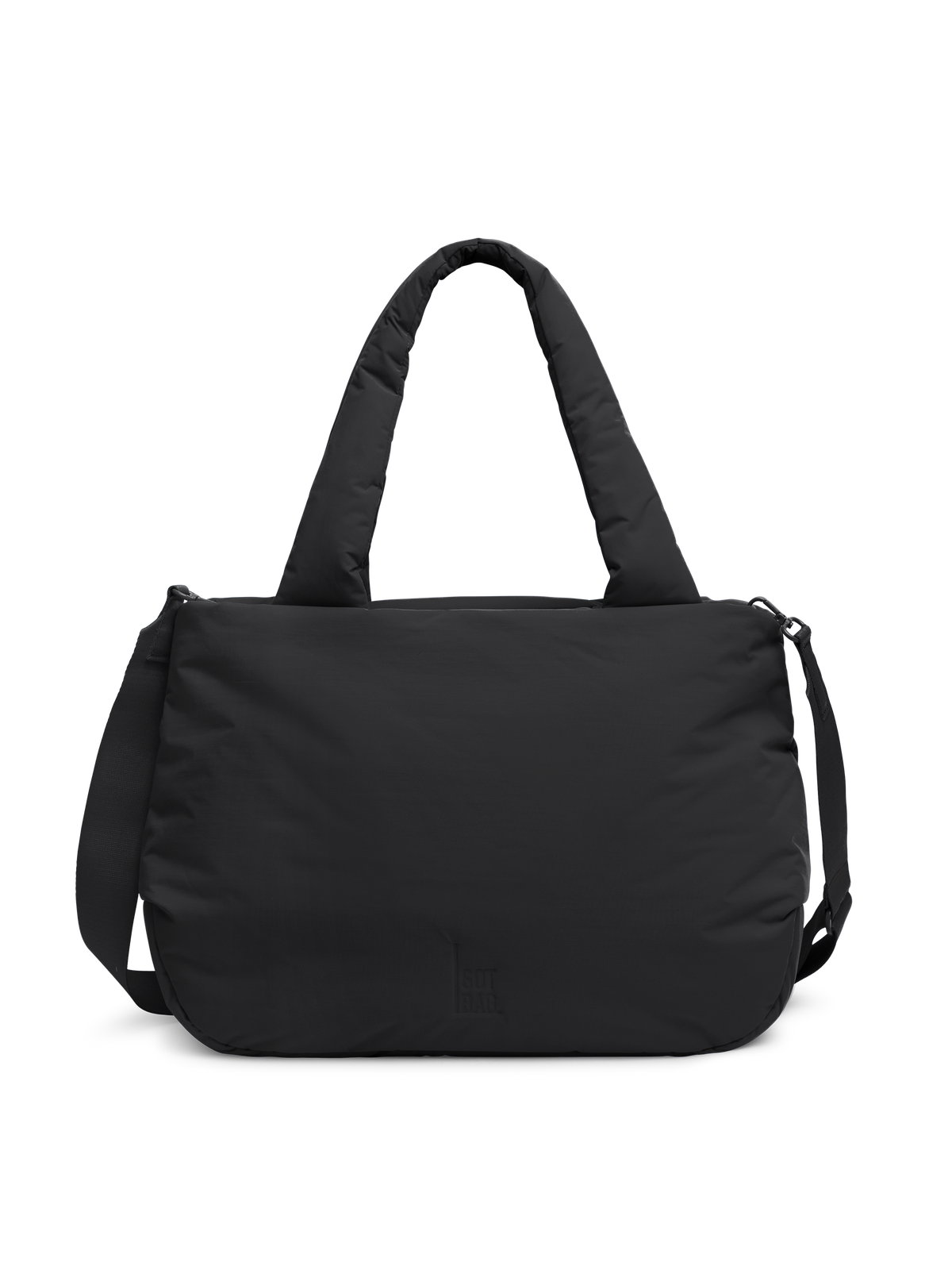 CLOUD HORIZON TOTE BAG sac in black (noir) comme prise de studio en vue de face.