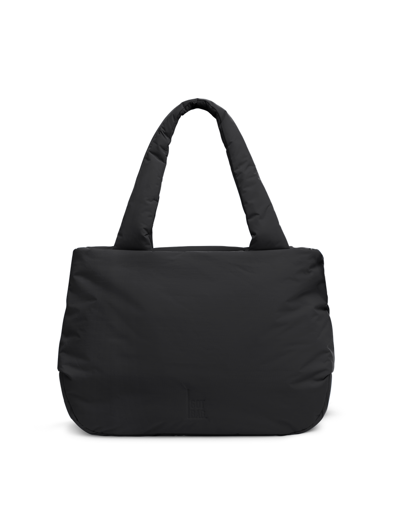 CLOUD HORIZON TOTE BAG Tasche in black (Schwarz) als Studioaufnahme in Frontansicht.