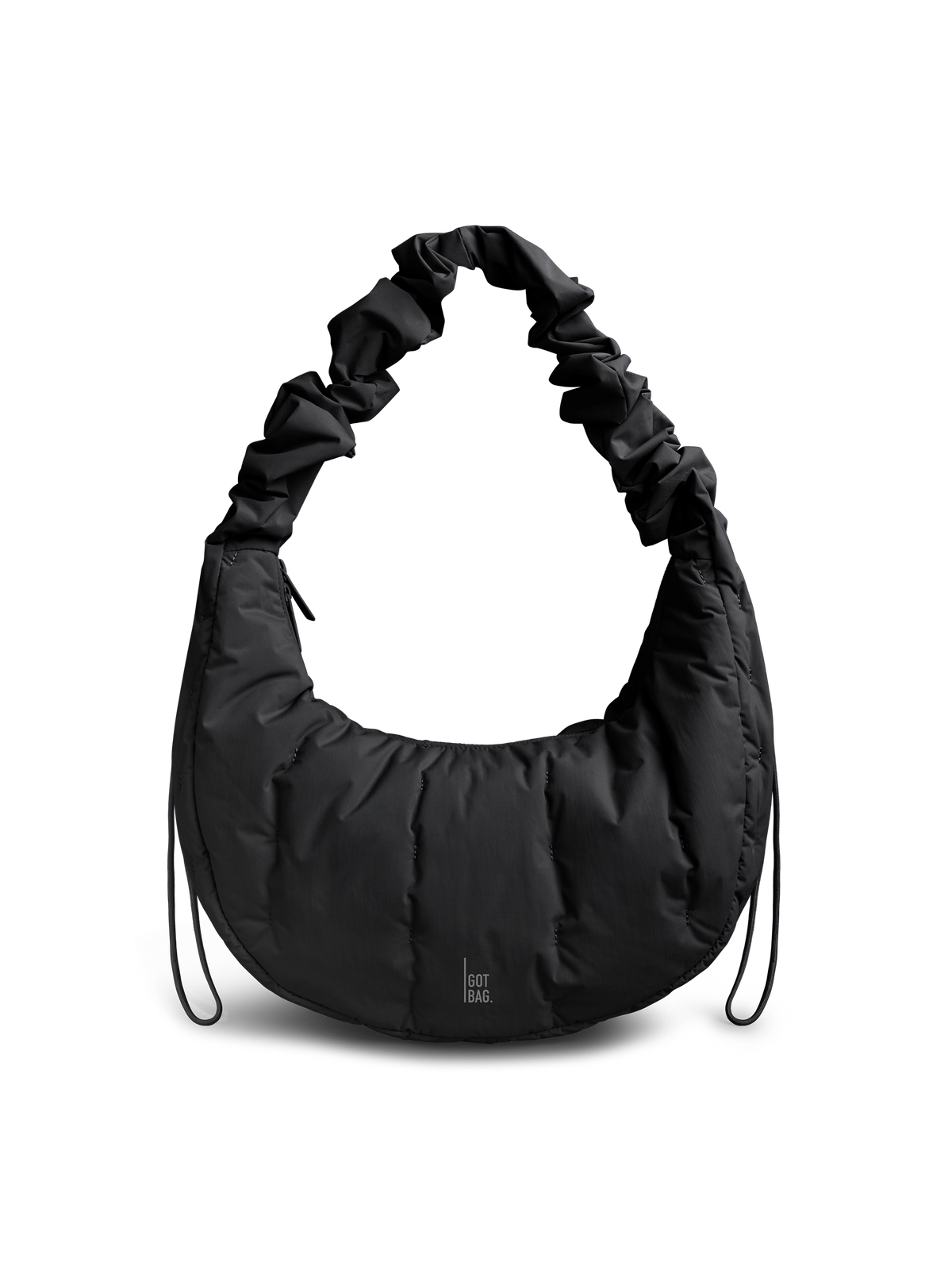 LOOMI MOON BAG RUFFLE torba w black (Czarny) jako zdjęcie studyjne od przodu.