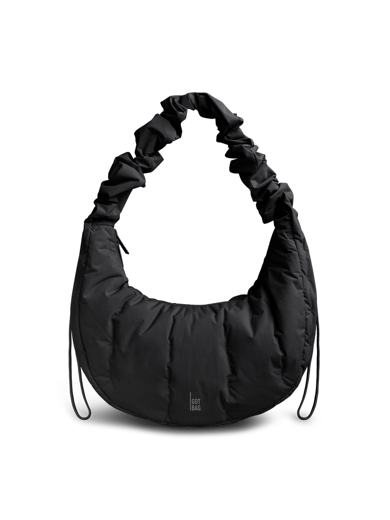 LOOMI MOON BAG RUFFLE torba w black (Czarny) jako zdjęcie studyjne od przodu.