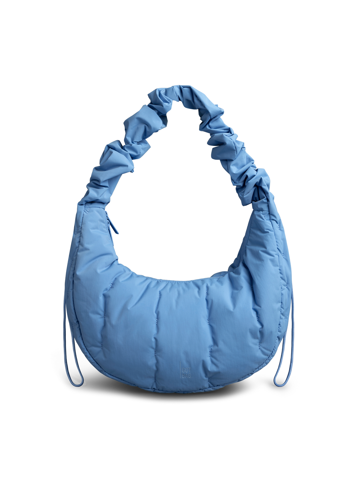 LOOMI MOON BAG RUFFLE torba w indigo wave jako zdjęcie studyjne z przodu.