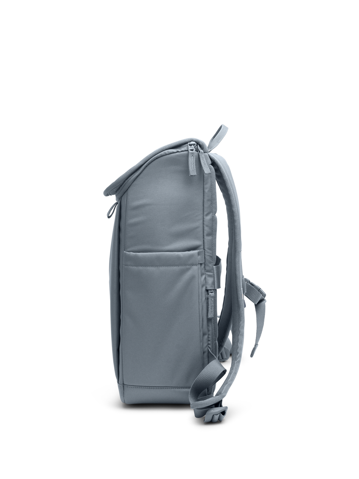 SERENE PACK Rucksack in marlin (grau-blau) in Seitenansicht.
