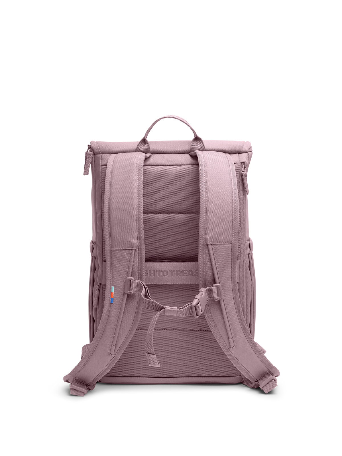 SERENE PACK Rucksack in calamary (Altrosa) als Rückansicht.