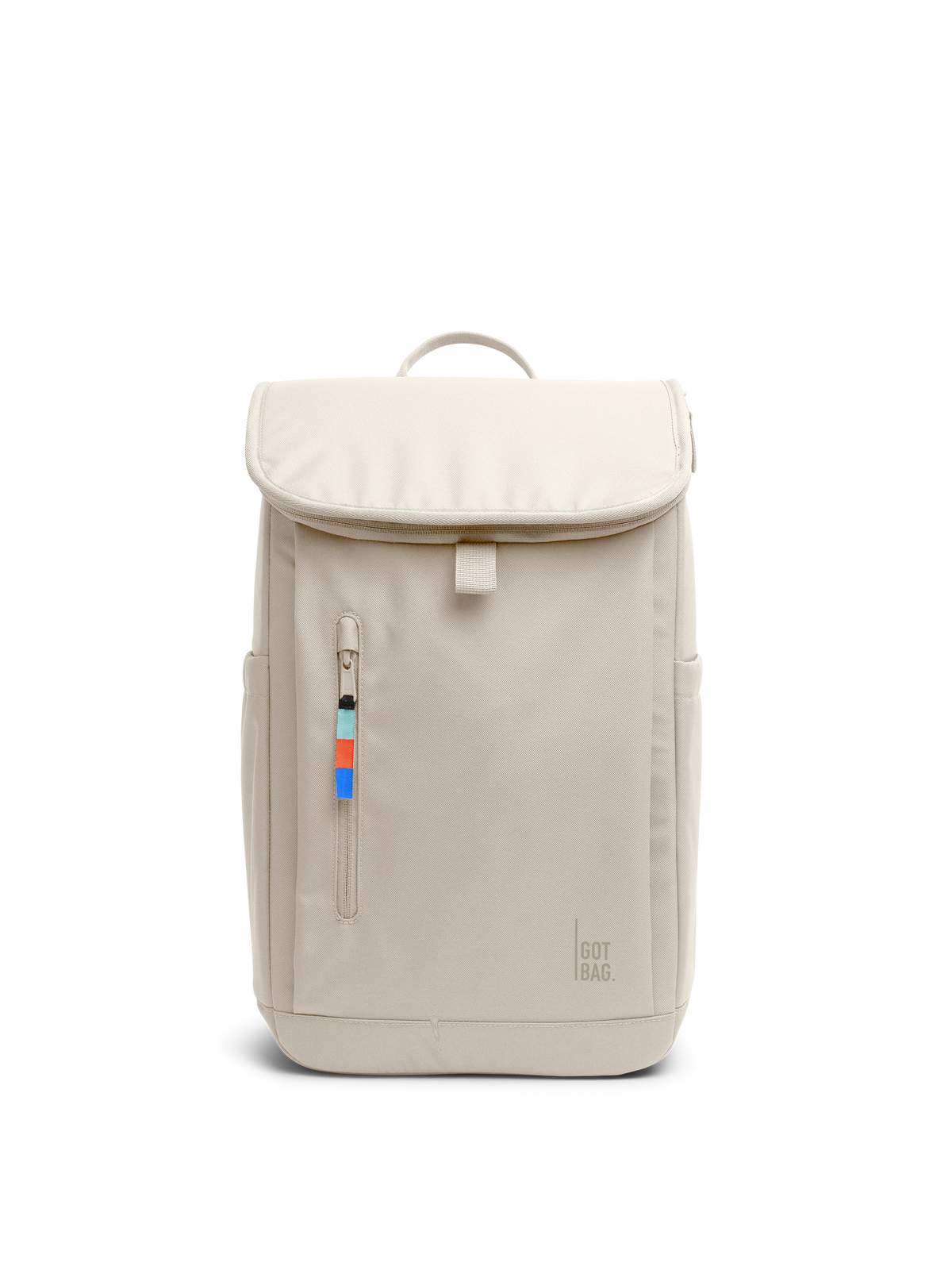 SERENE PACK Rucksack in soft shell (warmes Cremeweiß) als Studioaufnahme in Frontansicht.