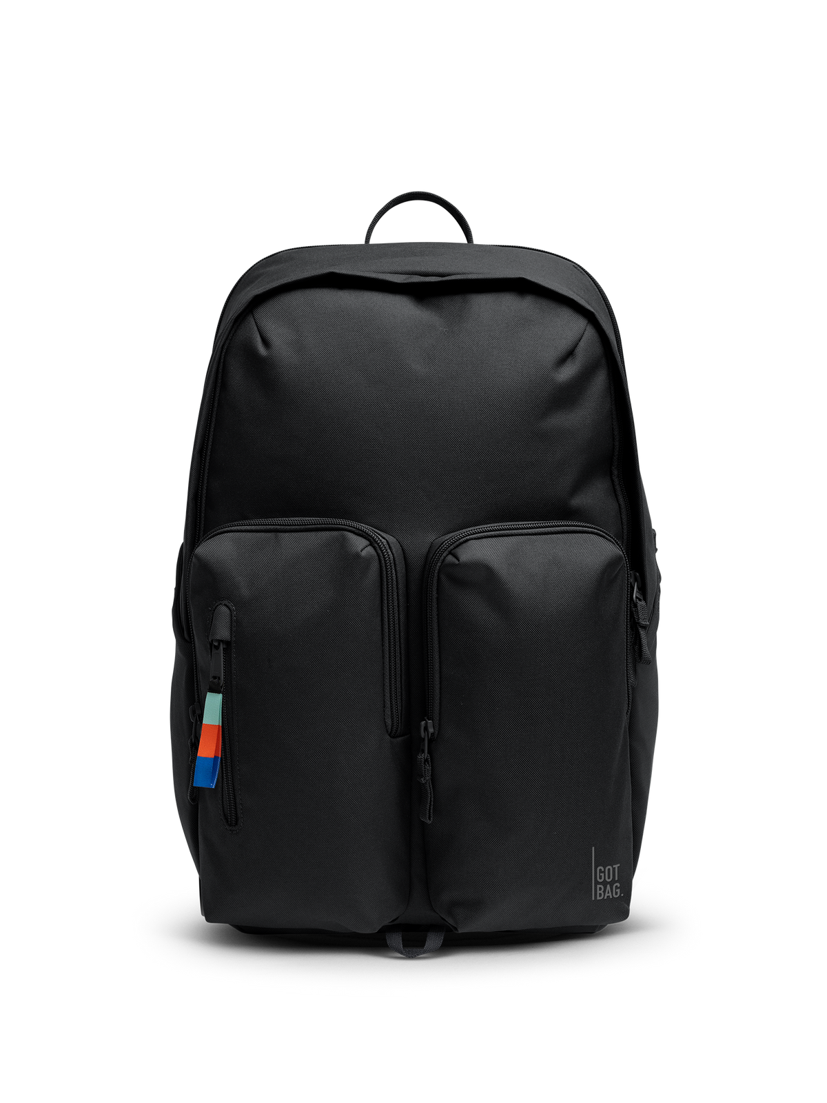 BASEPACK batoh in black (Černý) jako studiový snímek zepředu.