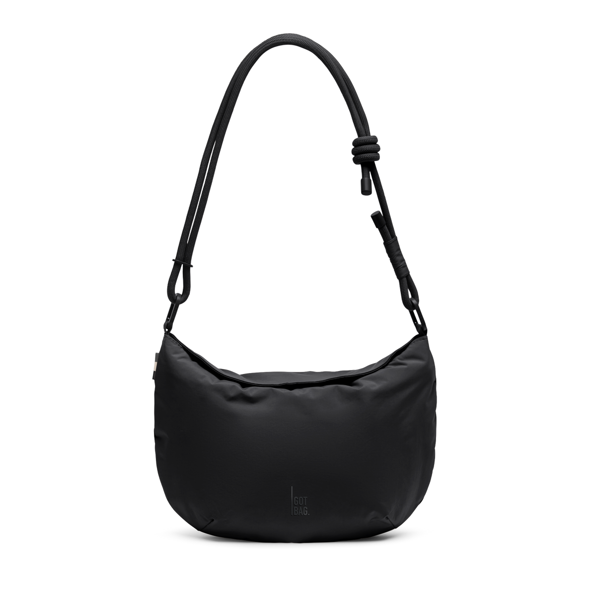 CLAM BAG borsa in black (nero) come scatto in studio in vista frontale.