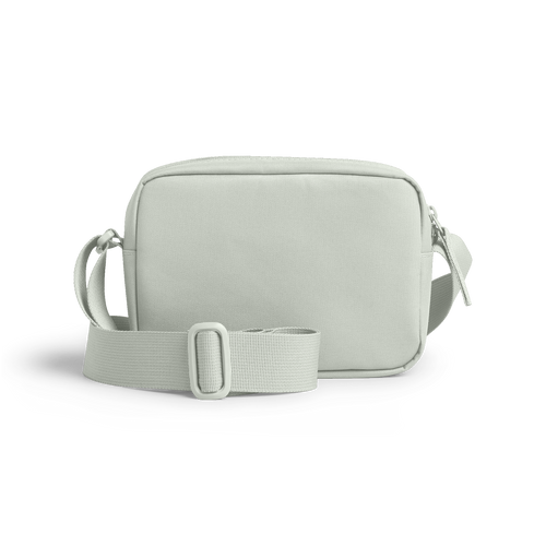 CROSSBODY BAG Tasche in eel (sehr helles Grün/Mint) als Studioaufnahme in Rückansicht.