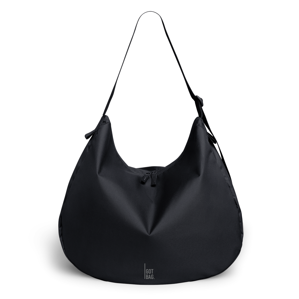 CURVED BAG MONOCHROME EDITION tas in black (Zwart) als studio-opname in vooraanzicht.