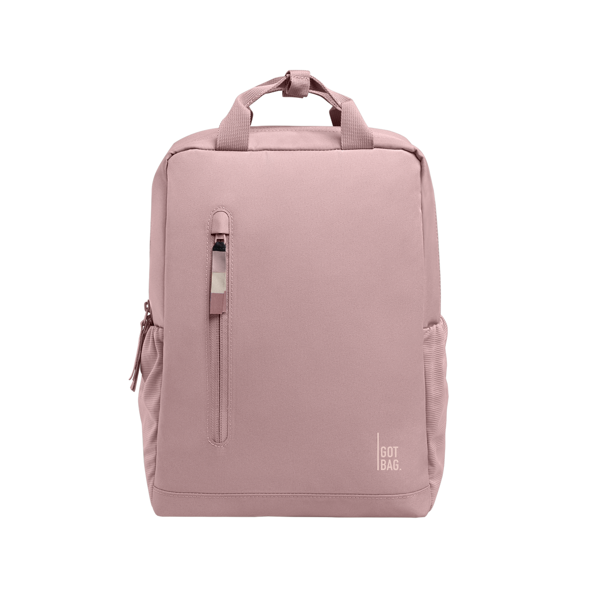 DAYPACK Rucksack in red-sand (pastellfarbenes helles Rosa) als Studioaufnahme in Frontansicht.