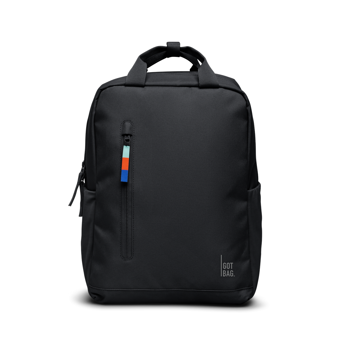 DAYPACK 2.0 backpack in black (classic black) as studio shot in front view.
