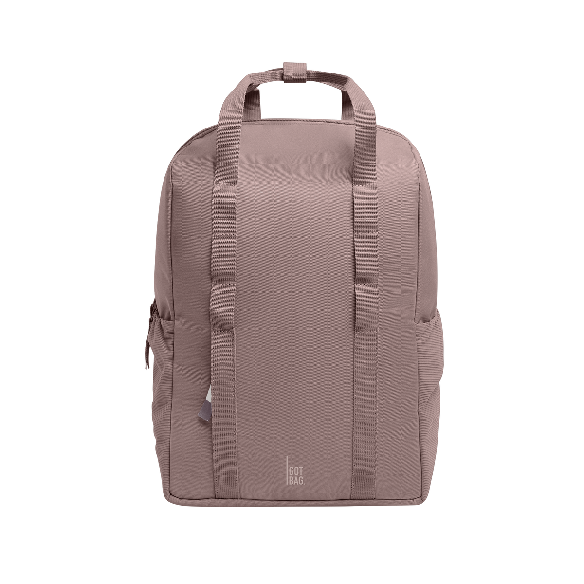 DAYPACK LOOP Rucksack in blobfish (dunkles Altrosa) als Frontansicht.