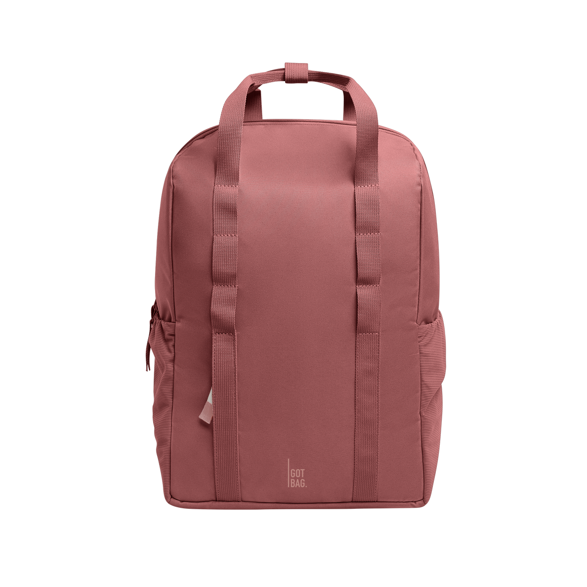 DAYPACK LOOP Rucksack in lionfish (dunkles Rosa mit Rotstich) als Frontansicht.