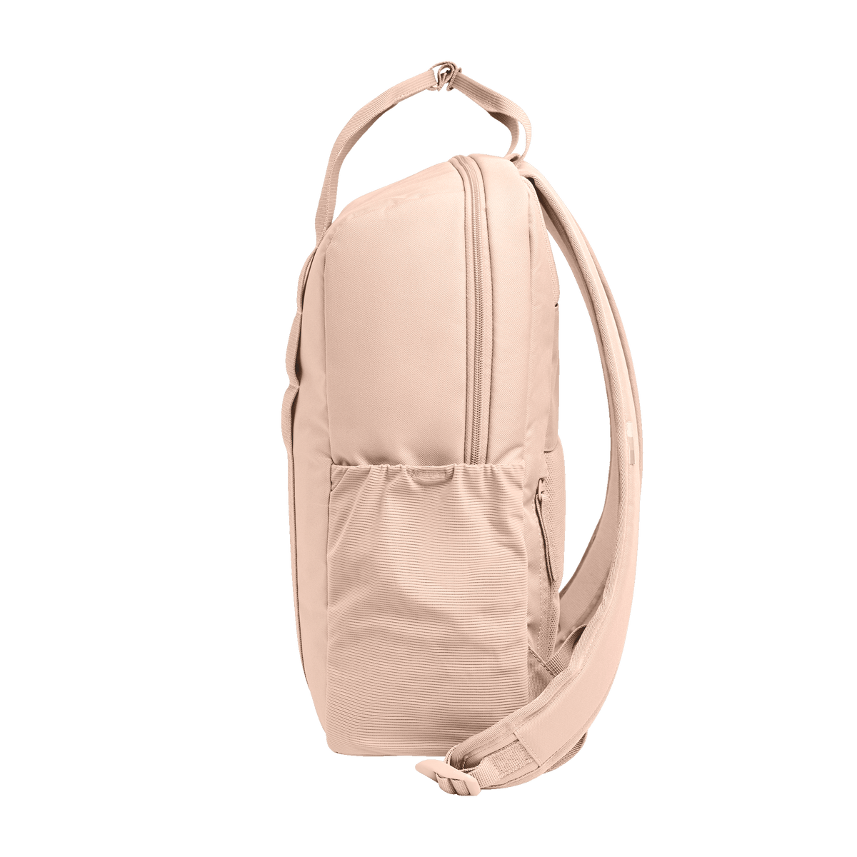 DAYPACK LOOP Monochrome Edition Rucksack in pearl (helles Puder-Rosa) als Seitenansicht.