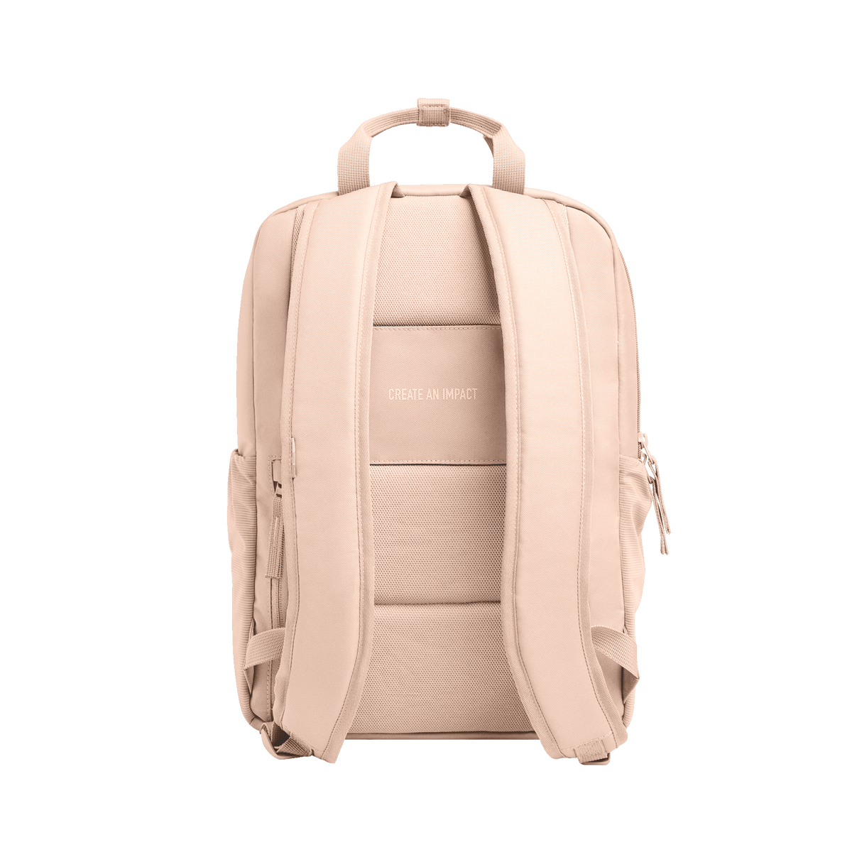 DAYPACK LOOP Rucksack in pearl (helles Puder-Rosa) als Studioaufnahme in Rückansicht.