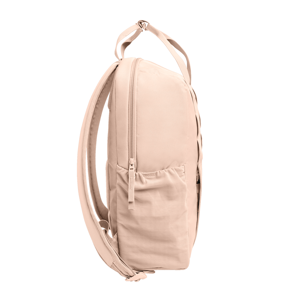 DAYPACK LOOP Rucksack in pearl (helles Puder-Rosa) als Seitenansicht.