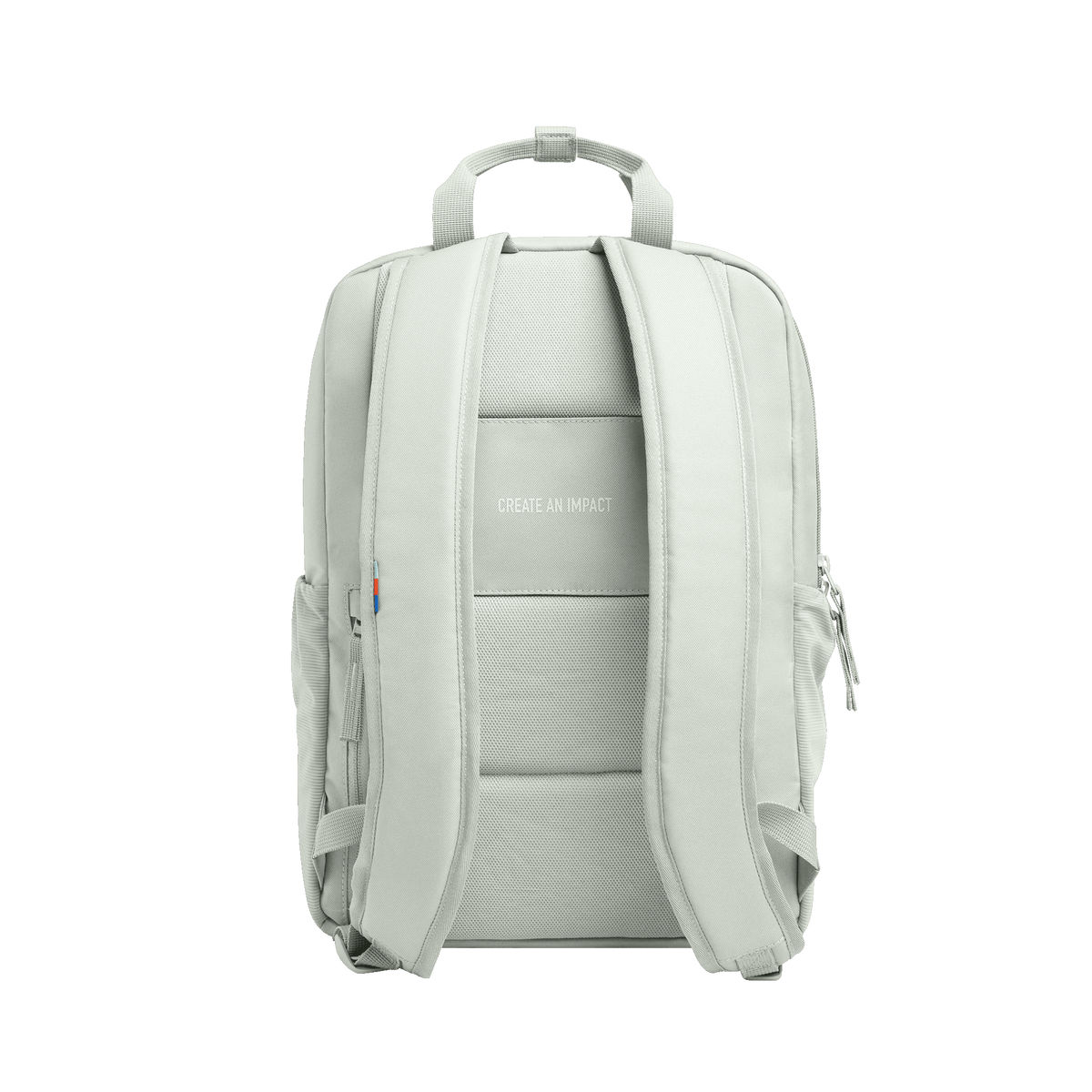 DAYPACK LOOP Rucksack in eel (sehr helles Grün/Mint) als Studioaufnahme in Rückansicht.