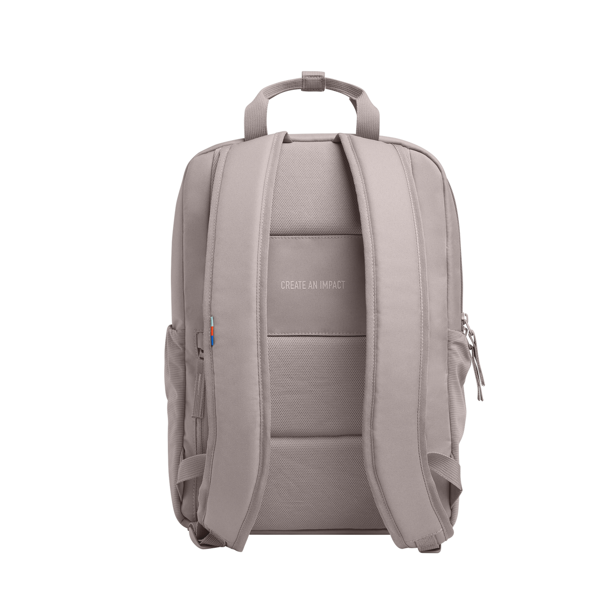 DAYPACK LOOP Rucksack in seahorse (graues Pastellrosa) in Rückenansicht.