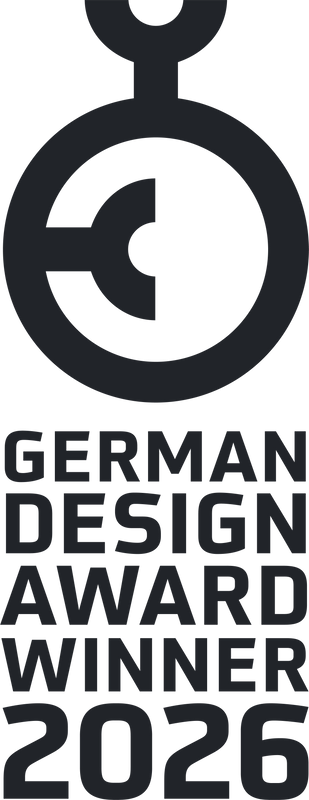VE WINNER K RGB Accessoires als German Design Award Winner 2026 Logo.