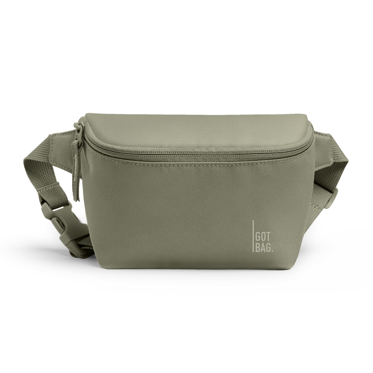 HIP BAG Tasche in seabed (helles Olivgrün) als Studioaufnahme in Frontansicht.