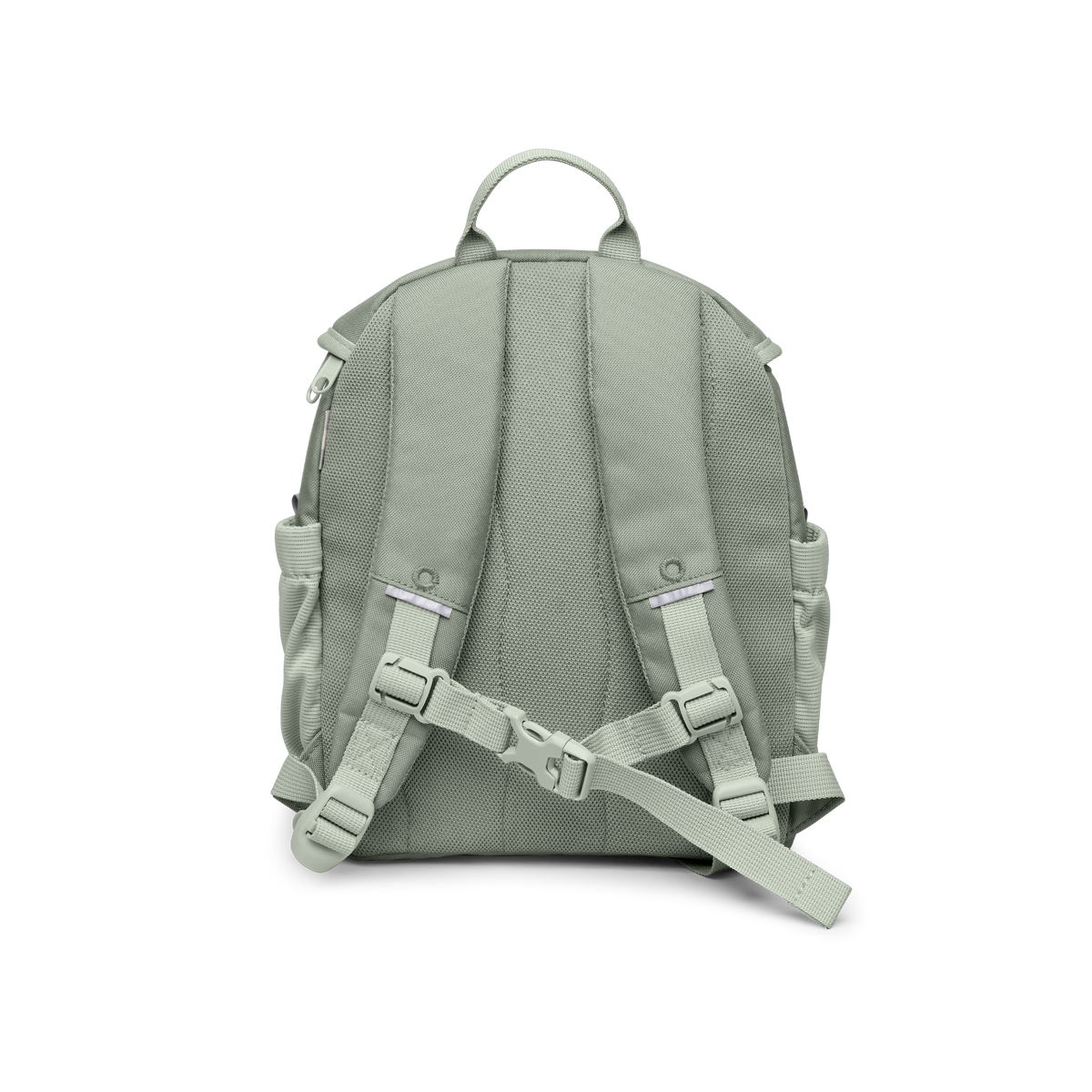 KIDS ADVENTURE DAYPACK Rucksack in bass (Salbeigrün) in Rückansicht.