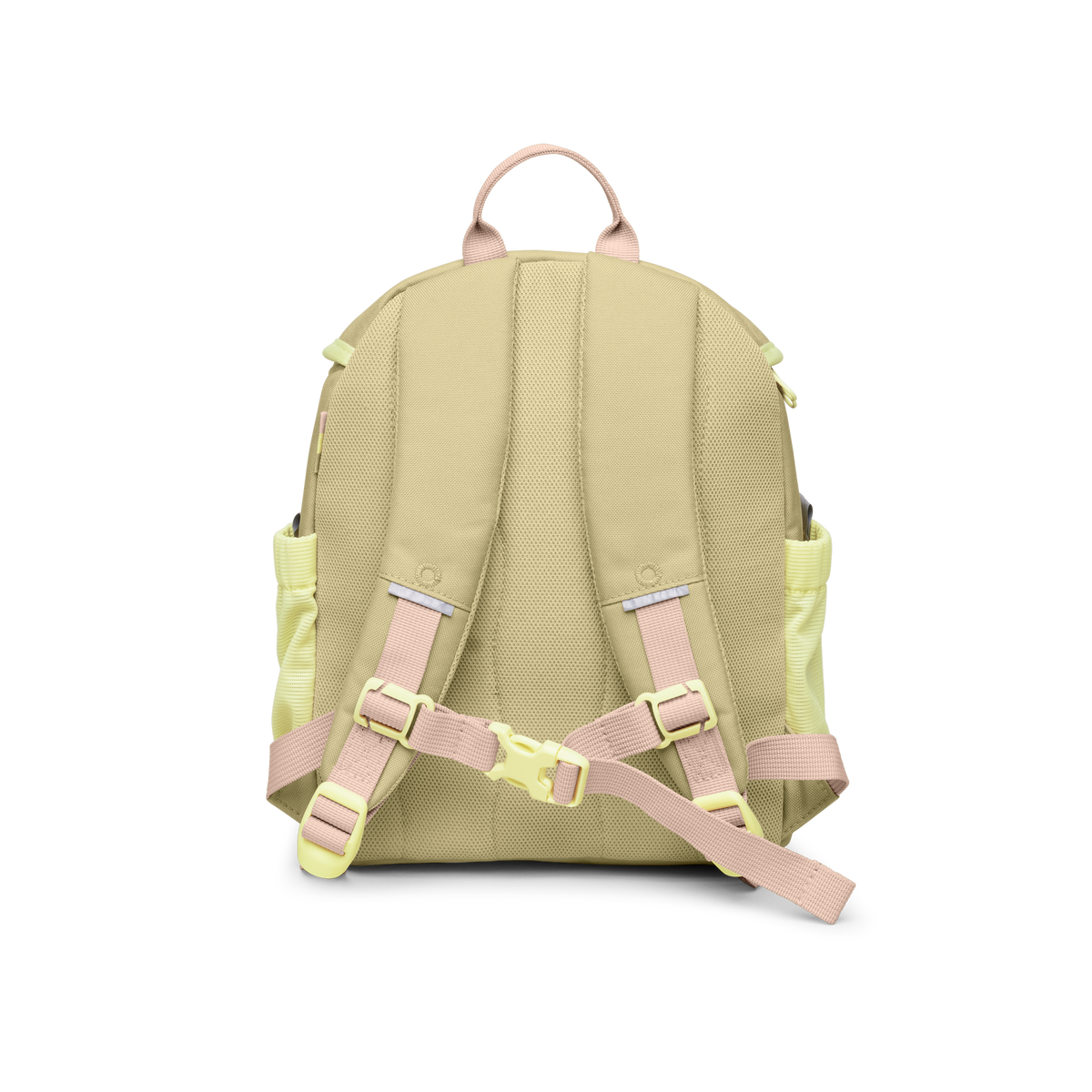 KIDS ADVENTURE DAYPACK Rucksack in nori (pastellfarbenes Pistaziengrün) in Rückansicht.