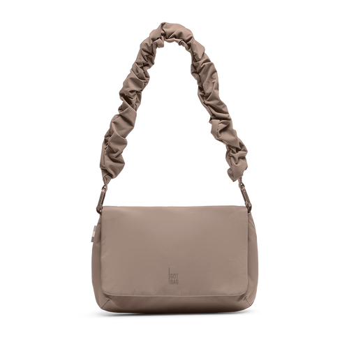 LUCID BAG bag in oyster (classic taupe-brown) as a studio shot in front view.