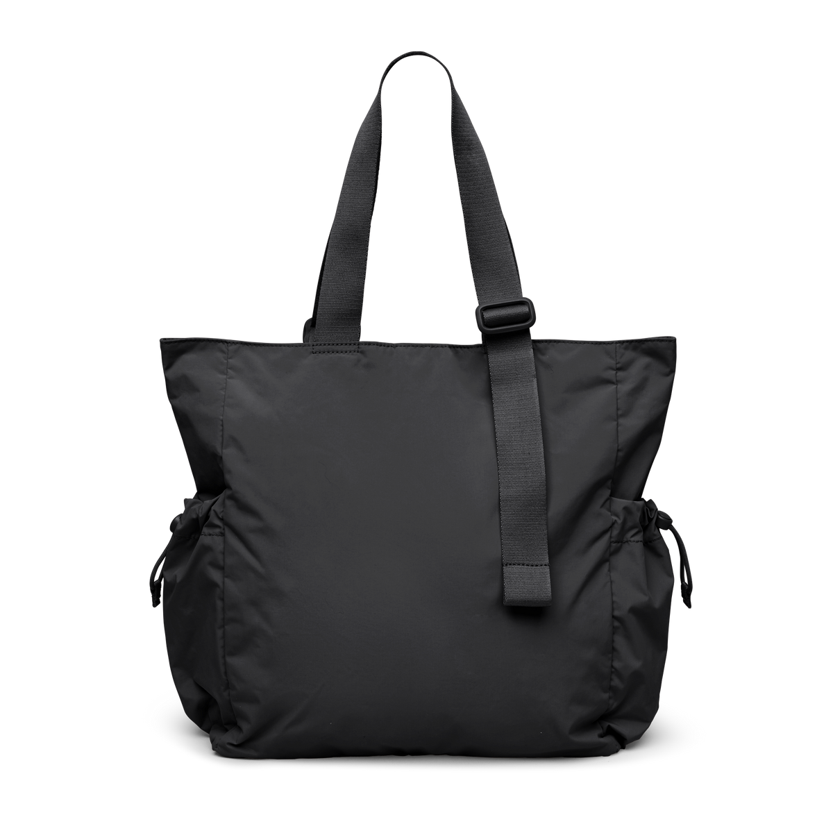 MELLOW TOTE BAG Tasche in black (Schwarz) als Studioaufnahme in Rückansicht.