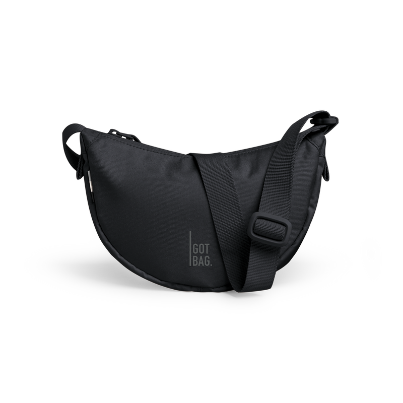 MOON BAG MINI Monochrome Edition bolsa en black (Negro) en vista frontal de estudio.