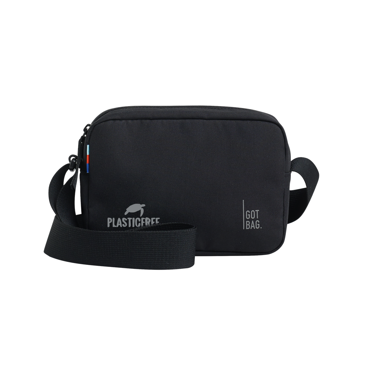PLASTICFREE CROSSBODY torba w black (Czarny) jako zdjęcie studyjne z przodu.
